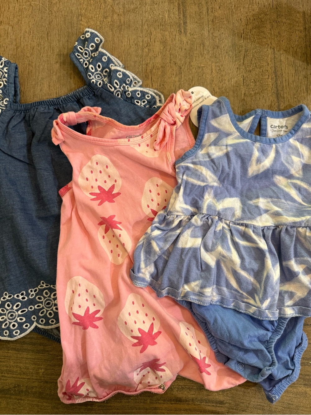 Bundle of Three 12 Month Girl One Pieces